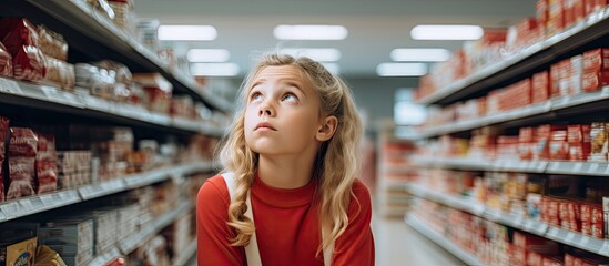Girl questioning product s authenticity at store