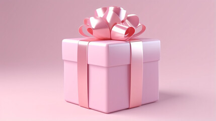 3d rendering of gift box and balloons