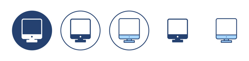 Computer icon vector. computer monitor sign and symbol