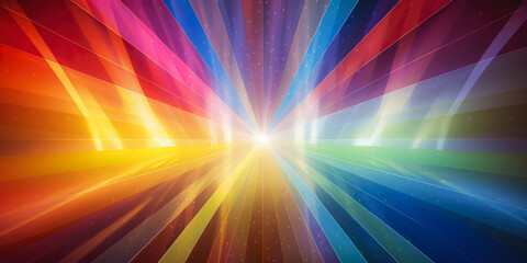 Abstract Rainbow Glow In The Form Of A Tunnel Created Using Artificial Intelligence