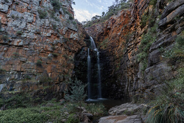Beautiful wide view of Morialta Falls, Adelaide, South Australia.