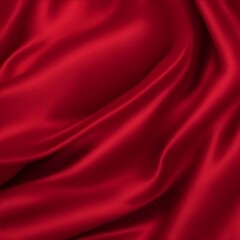 Obraz premium Red color silky texture. AI generated illustration