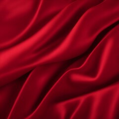 Red color silky texture. AI generated illustration