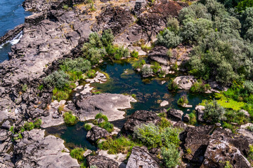 Rio Miño en la frontera de España y Portugal.