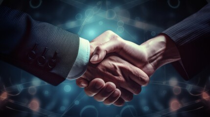 Business people shaking hands, Partnership concept