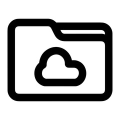 Cloud storage icon symbol vector image. Illustration of the database server hosting cloud system digital design image
