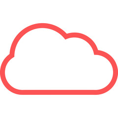 Cloud storage icon symbol vector image. Illustration of the database server hosting cloud system digital design image