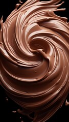 Close up whipped chocolate swirl stock picture Ai generated art