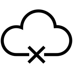 Cloud storage icon symbol vector image. Illustration of the database server hosting cloud system digital design image