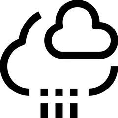 Cloud storage icon symbol vector image. Illustration of the database server hosting cloud system digital design image