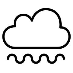 Cloud storage icon symbol vector image. Illustration of the database server hosting cloud system digital design image