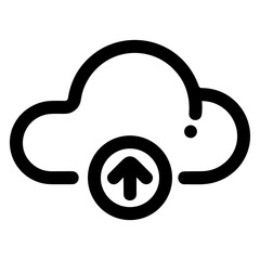 Cloud storage icon symbol vector image. Illustration of the database server hosting cloud system digital design image