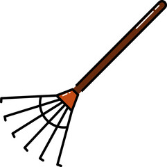 Leaf rake icon