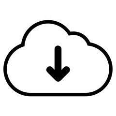 Cloud storage icon symbol vector image. Illustration of the database server hosting cloud system digital design image