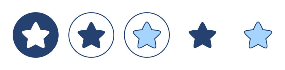 Star icon vector. rating sign and symbol. favourite star icon - obrazy, fototapety, plakaty