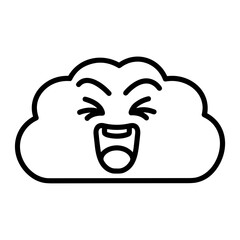 Cloud storage icon symbol vector image. Illustration of the database server hosting cloud system digital design image