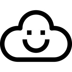 Cloud storage icon symbol vector image. Illustration of the database server hosting cloud system digital design image