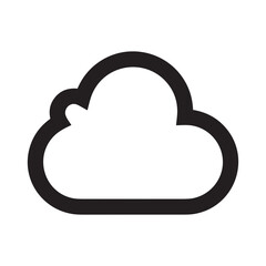 Cloud storage icon symbol vector image. Illustration of the database server hosting cloud system digital design image