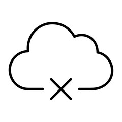 Cloud storage icon symbol vector image. Illustration of the database server hosting cloud system digital design image