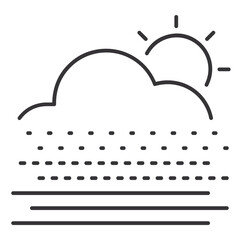 Cloud storage icon symbol vector image. Illustration of the database server hosting cloud system digital design image