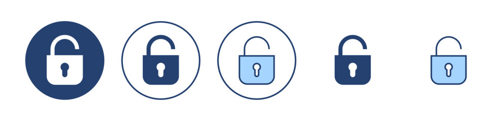 Unlock icon vector. Unlock sign and symbol. unlocked padlock icon