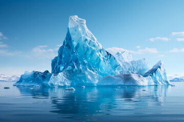 Glaciar en el océano Ártico, mar de regiones polares. - obrazy, fototapety, plakaty