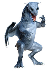 Obraz premium 3D Rendering Fairy Tale Dragon on White