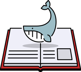 Moby dick book icon