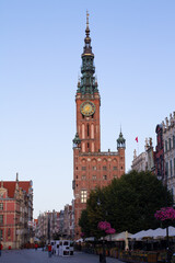 Fototapeta premium Old Town Hall Tower in Gdansk, Poland. Gdansk is the capital and largest city of Poland.