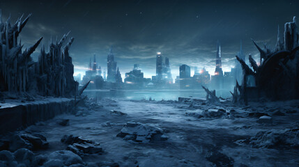 Blackout frozen city