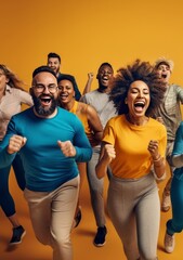 happy people play sports