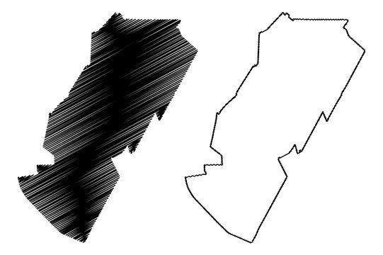 Pekela municipality (Kingdom of the Netherlands, Holland, Groningen, Grunn or Grinsl&acirc;n province) map vector illustration, scribble sketch Pekela map