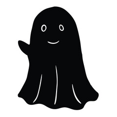 Hand drawing style of ghost vector. It is suitable for Halloween icon, sign or symbol.