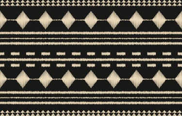 Ethnic abstract ikat art. Aztec ornament print. geometric ethnic pattern seamless  color oriental.  Design for background ,curtain, carpet, wallpaper, clothing, wrapping, Batik, vector illustration.