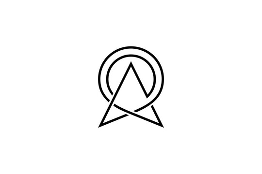 Arrowhead logo design with line art style