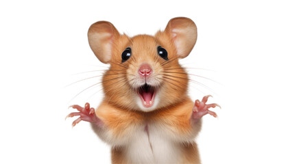 hamster surprise isolated on transparent background cutout 