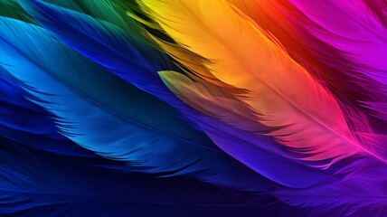 Feathers minimalism bright colors high resolution picture Ai generated art