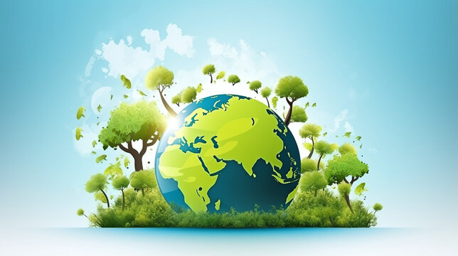 Environmental Sustainability with Trees, Grass and Earth