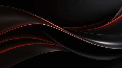 Abstract Futuristic Dark Black and Red Rippling Background