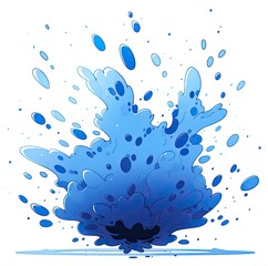 Fototapeta premium Cute splash isolated on a white background