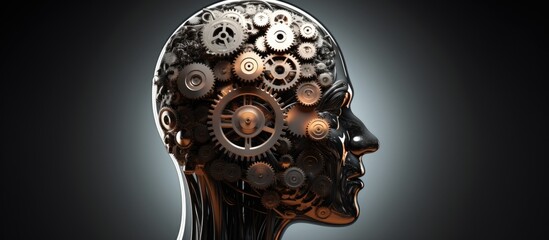 Mechanism for cognition gears in human head With copyspace for text