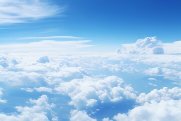 blue sky with clouds from above