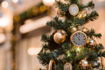 Countdown to midnight. The hours of the last moments before the New Year. The hands of the clock at...
