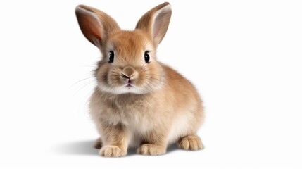 Obraz premium cute bunny rabbit on white background.