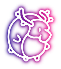 Set of Halloween neon