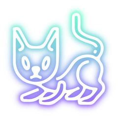 Set of Halloween neon