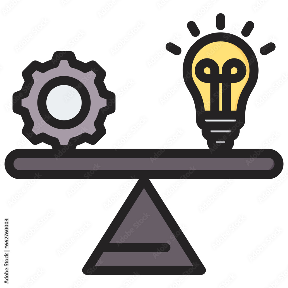 Poster practice theory outline color icon