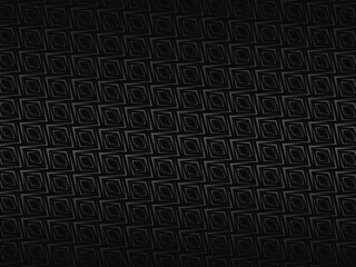 Black metal texture steel background. Luxurious steel ornament. Perforated metal sheet.