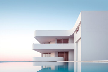Creative image of minimalist design architecture