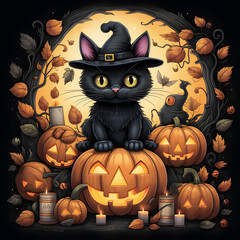 Cherish the cuteness of Halloween with our endearing illustrations! Adorable pumpkins, ghosts, bats, and witches bring warmth and charm to your products. 